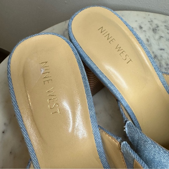 Nine West Blue Denim Sandals - Picture 5 of 8